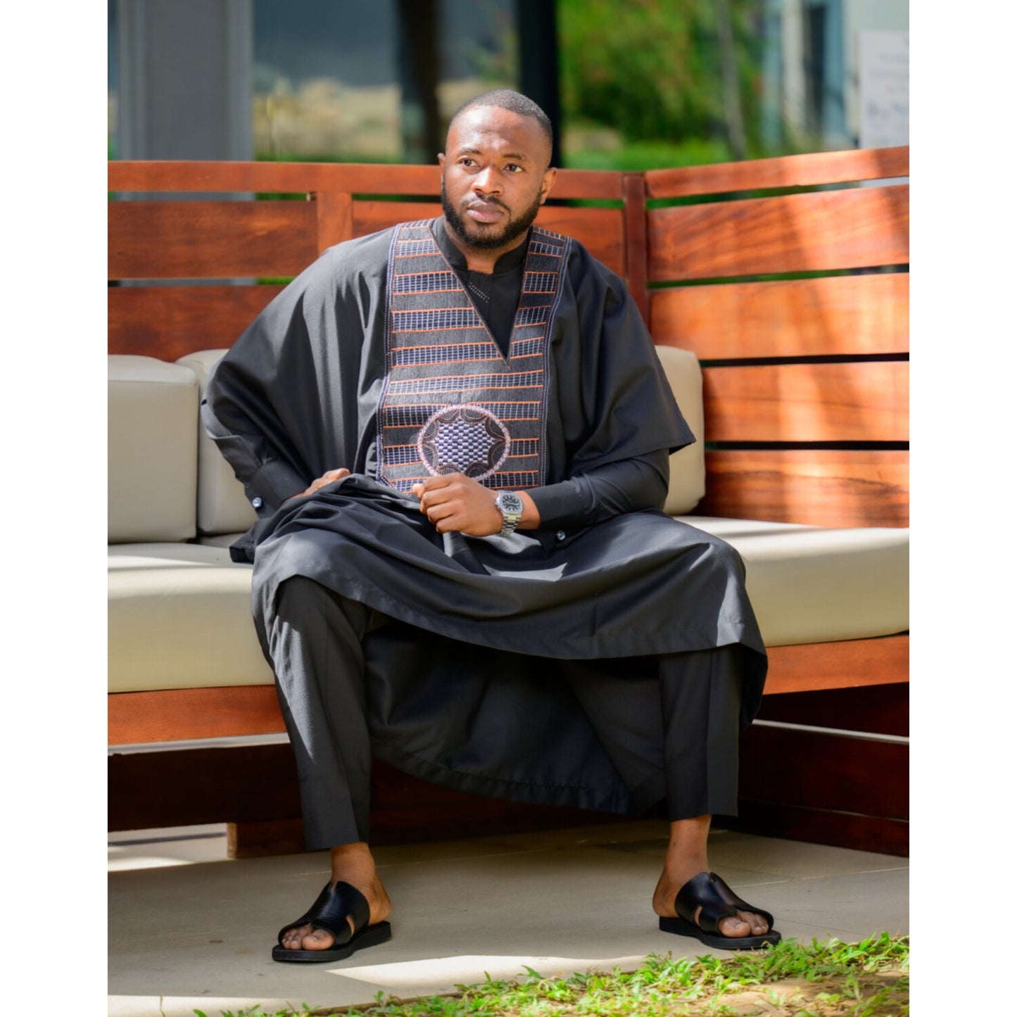 Grand boubou Noir 3 PIECES