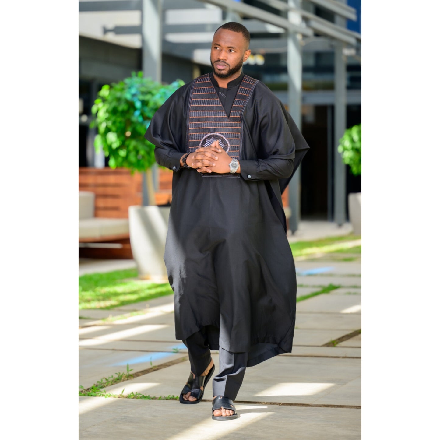 Grand boubou Noir 3 PIECES